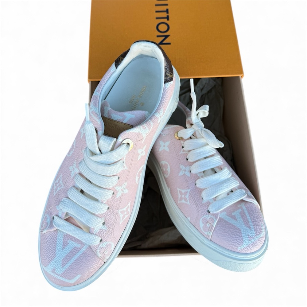 Louis Vuitton Time Out Pink Monogram Sneakers 39